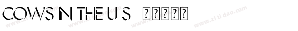 Cows In the U.S.字体转换
